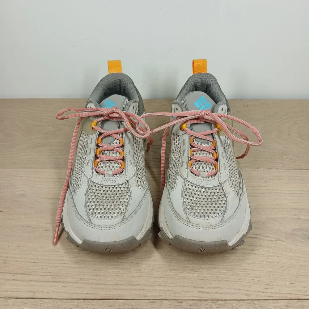 Columbia Hiking Shoes Womens 8 Gray Mesh Techlite+ Trail Sneakers Low Top
